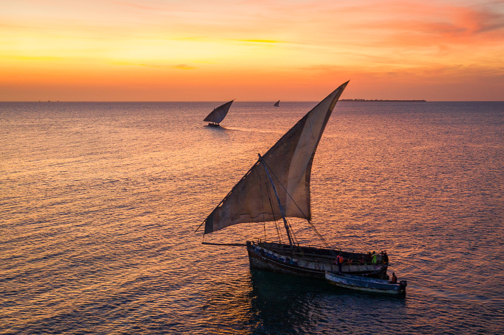Dhows at Sunset - Zanzibar by Dale Johnson on 500px.com
