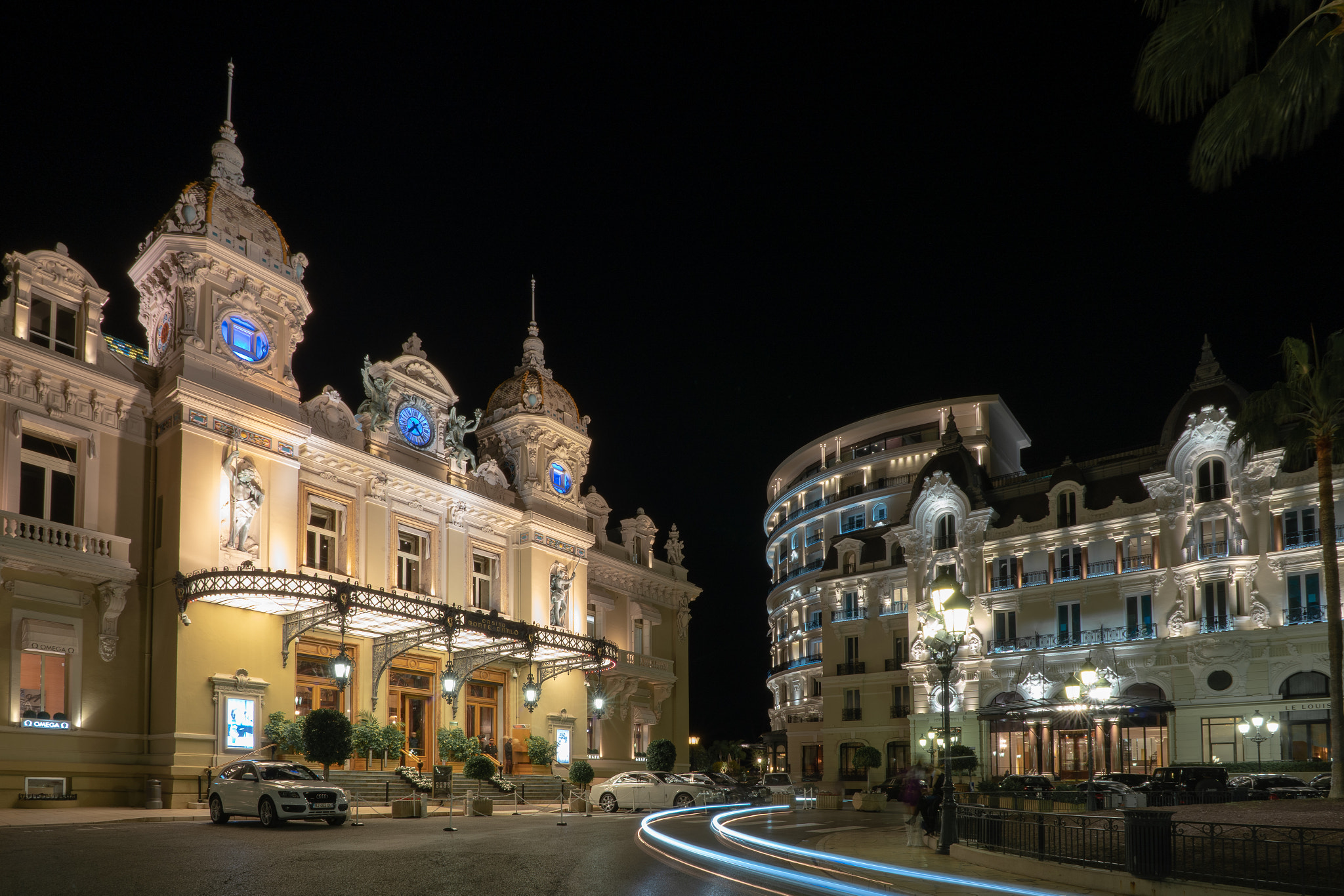 Casino in Monte Carlo (Monaco) and Hotel de Paris