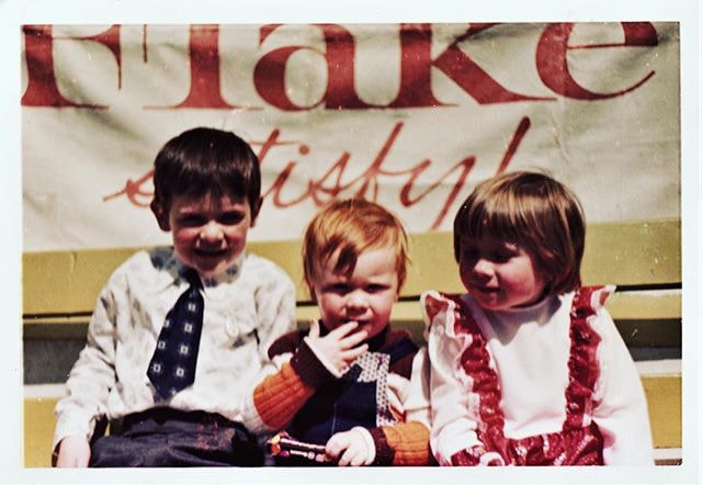 I must have been about 3 years old here.  With my brother and sister.  This is over 40 years ago...