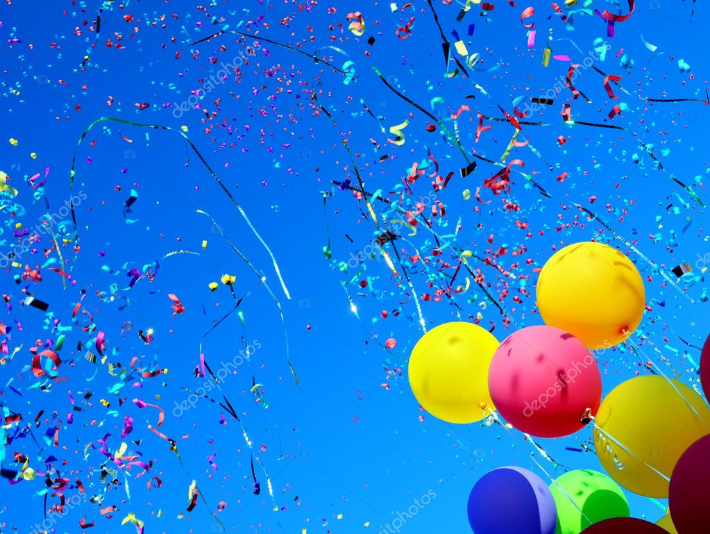 depositphotos stock photo multicolored balloons and confetti