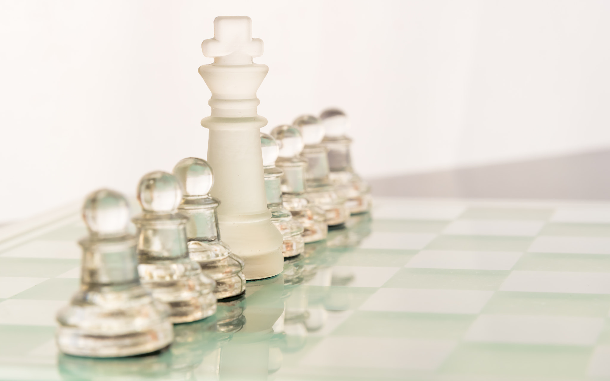 The king takes the lead from the center of the pawns