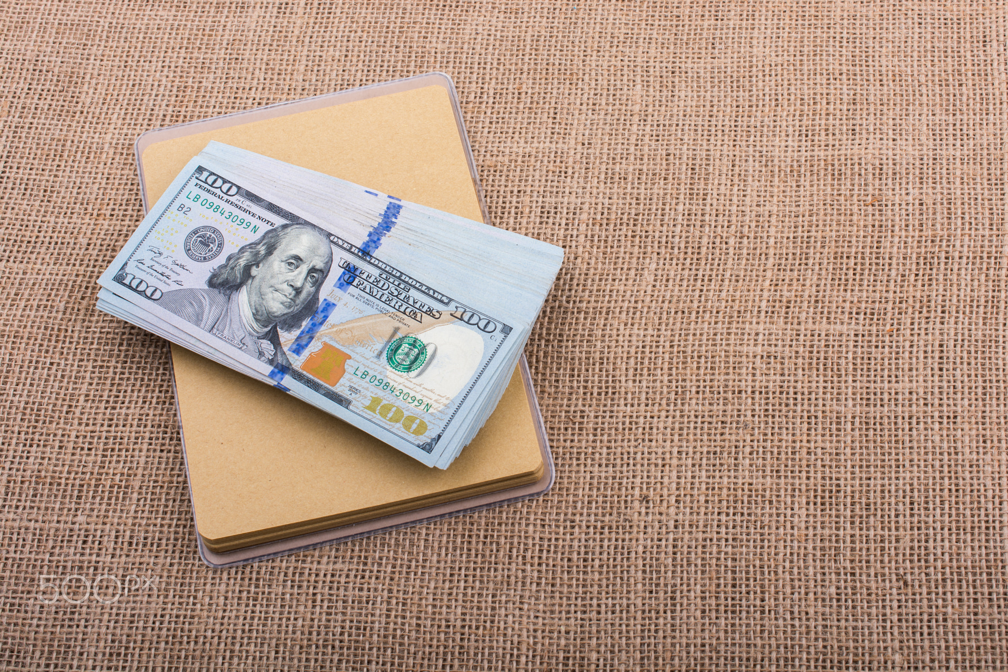 Banknote bundle of US dollar