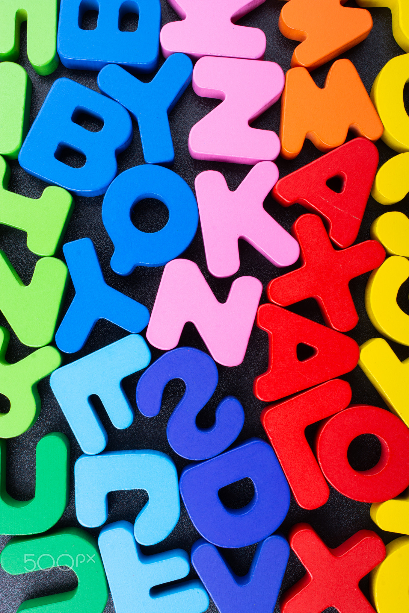 Colorful Letters made of wood