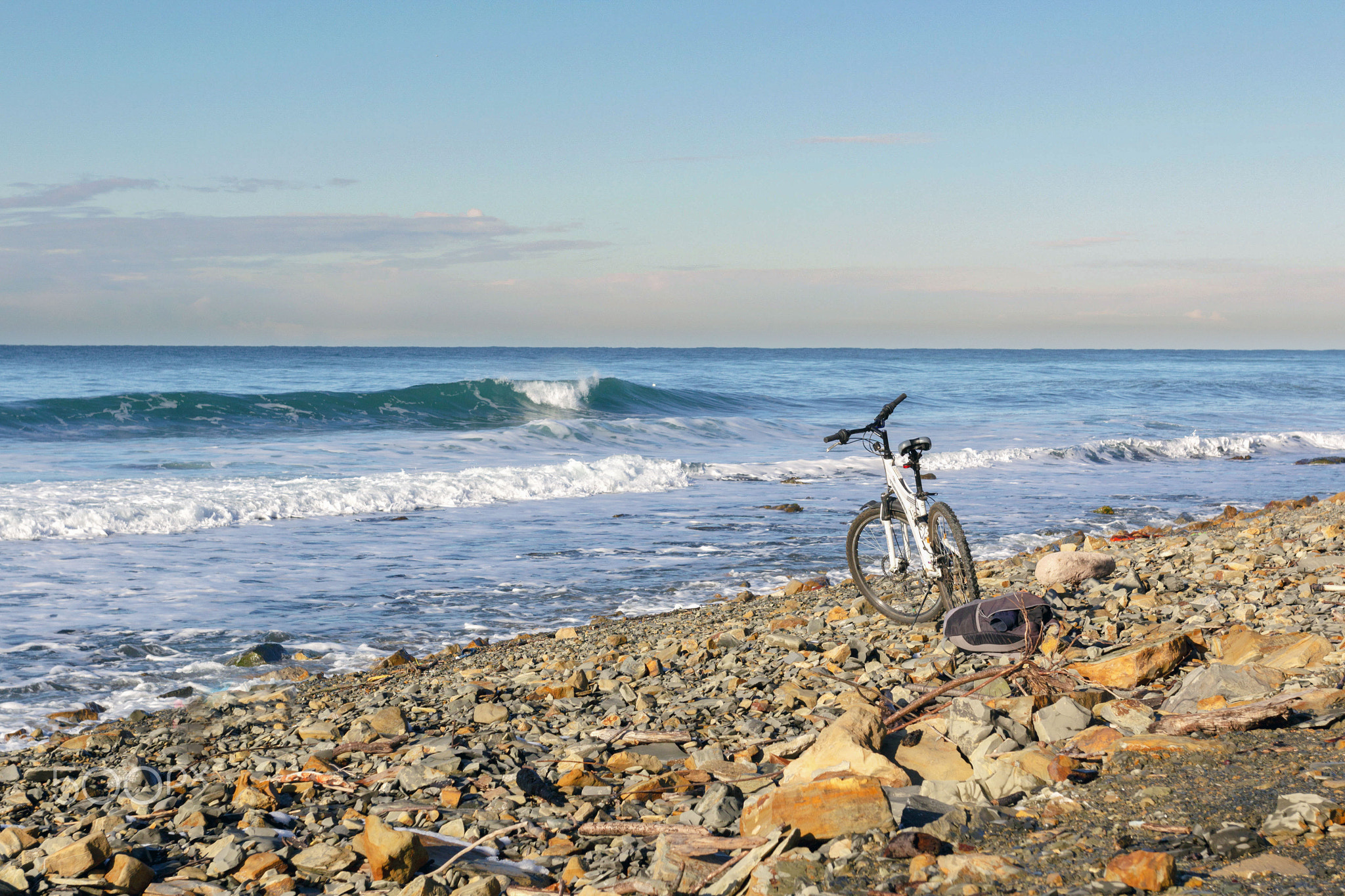 Bicycle by the sea