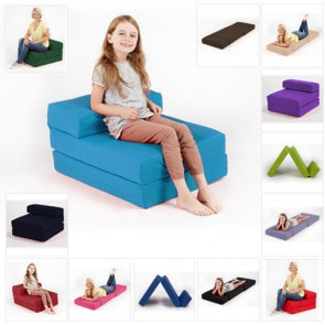 Children's Water Resistant Single Foam Fold Out Z Bed