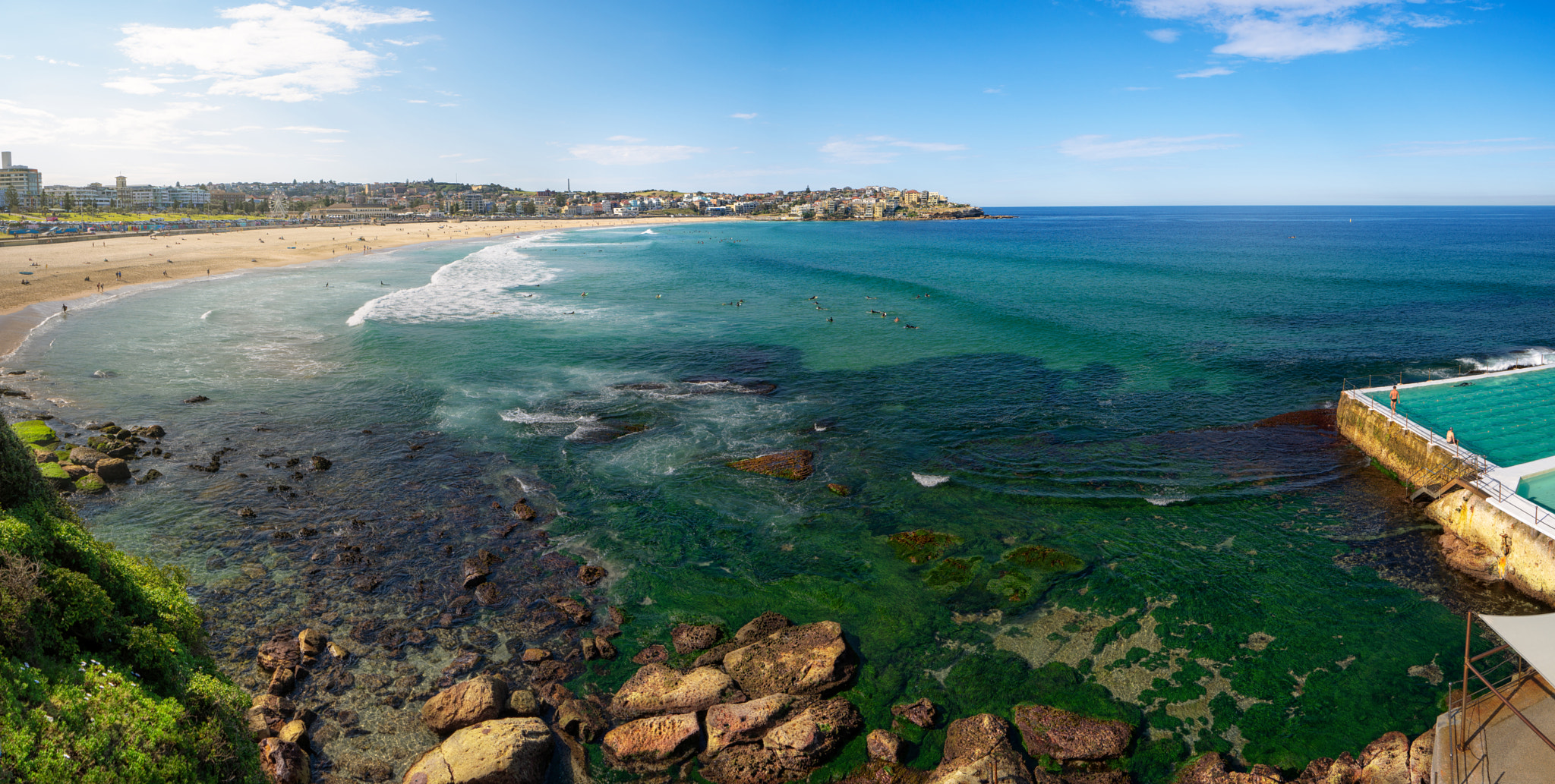 People relaxing on the Bondi beach in Sydney