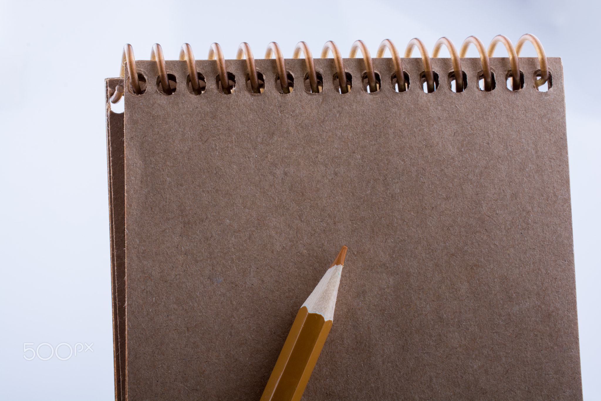 Spiral notebook and a colo pencil