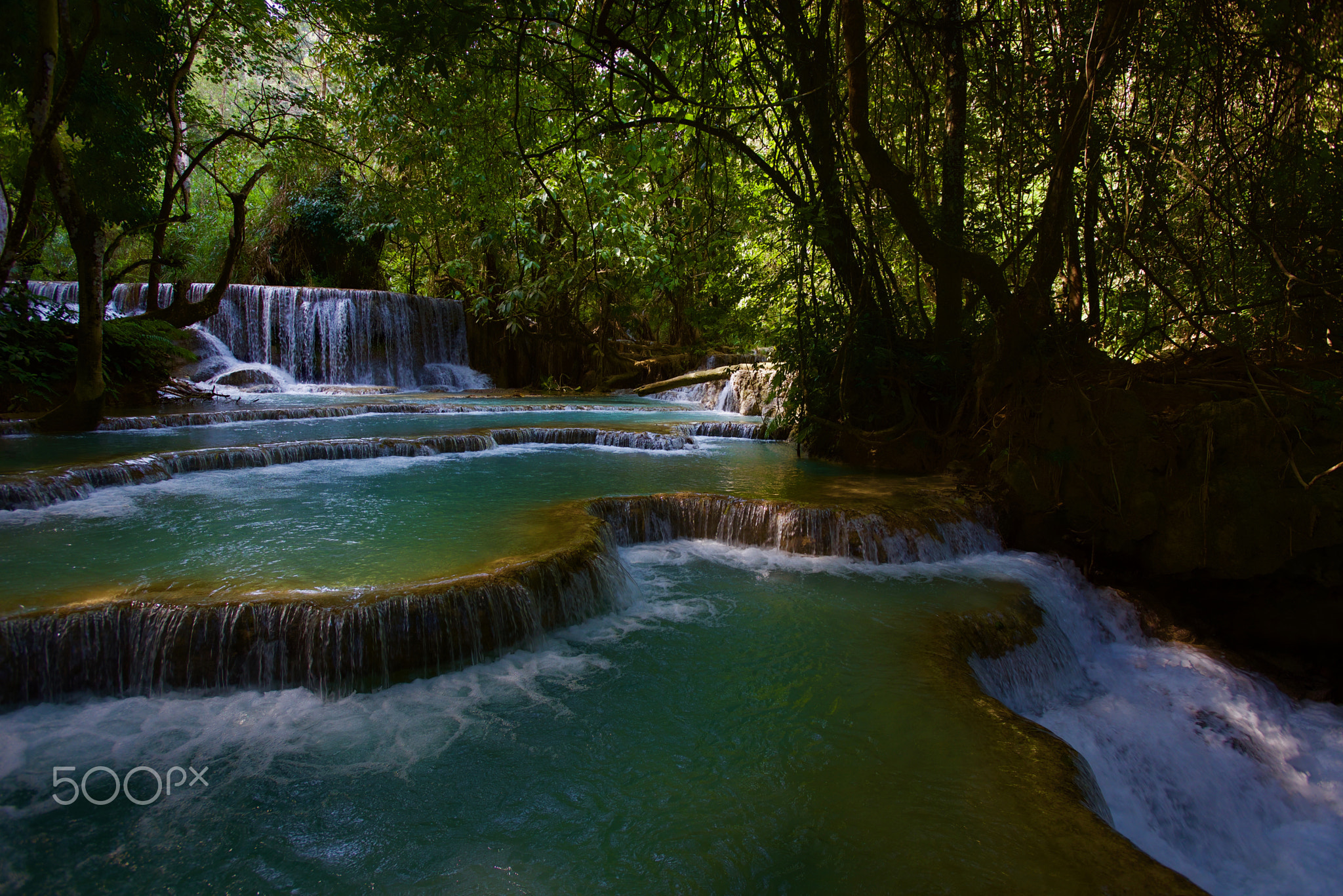 kuang si waterfall