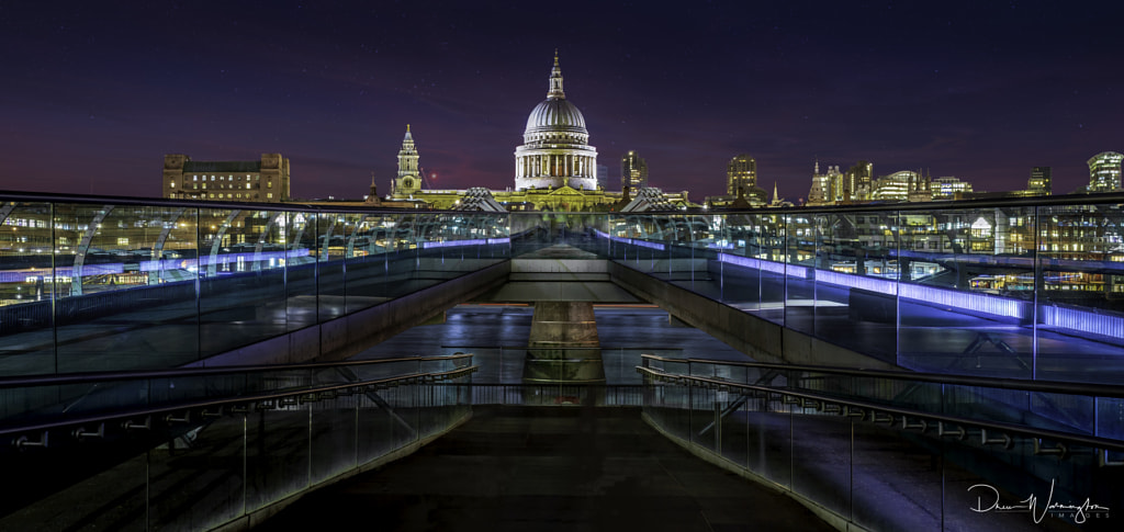 Blue Hour at Millennium Bridge by Drew Warmington on 500px.com