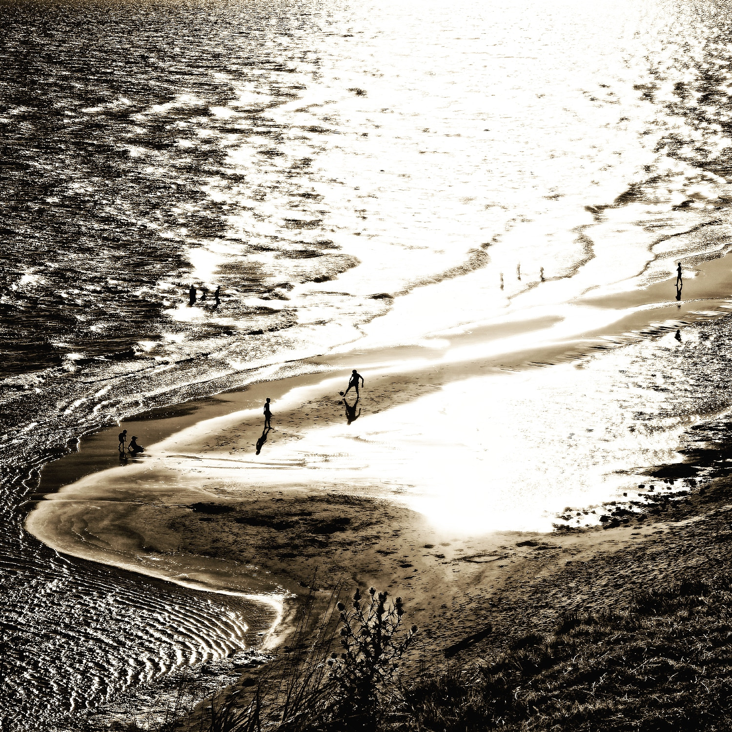 Futbol at sunset