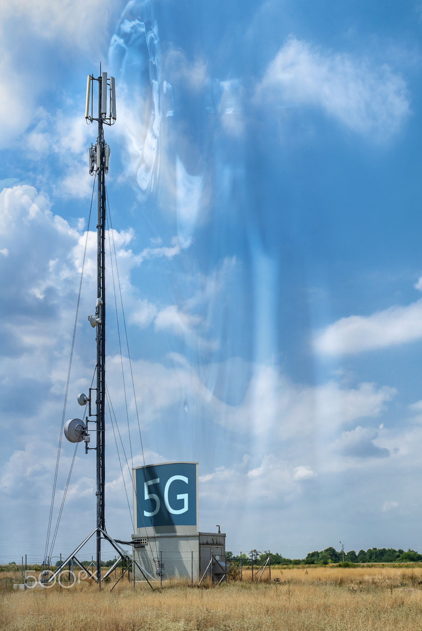 5G antennas and GSM transmitters. Concept for high speed 5G inte