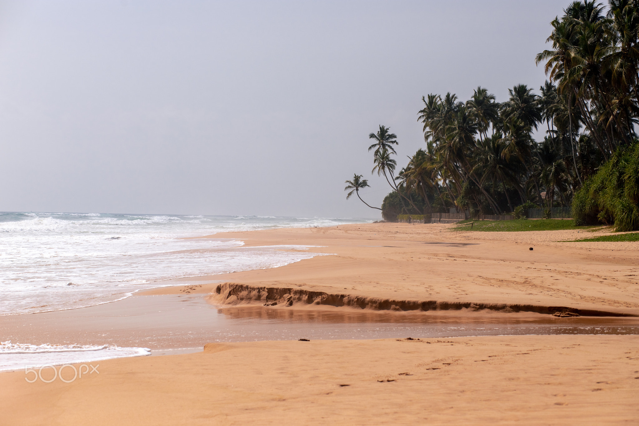 Relax time on sand beach and ocean