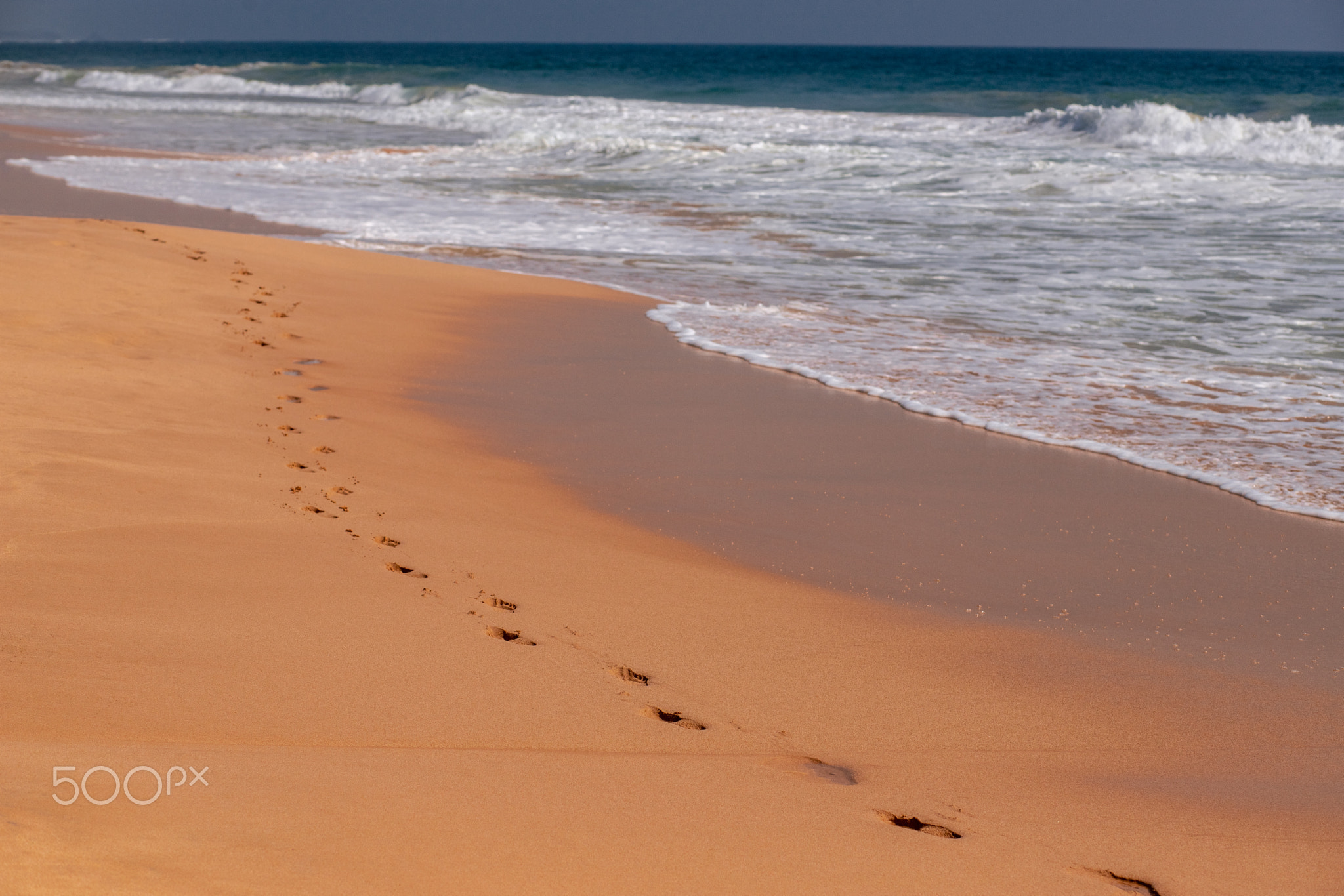 Relax time on sand beach and ocean