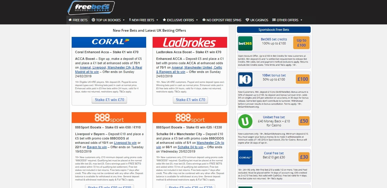 Easy to enjoy free bet offers