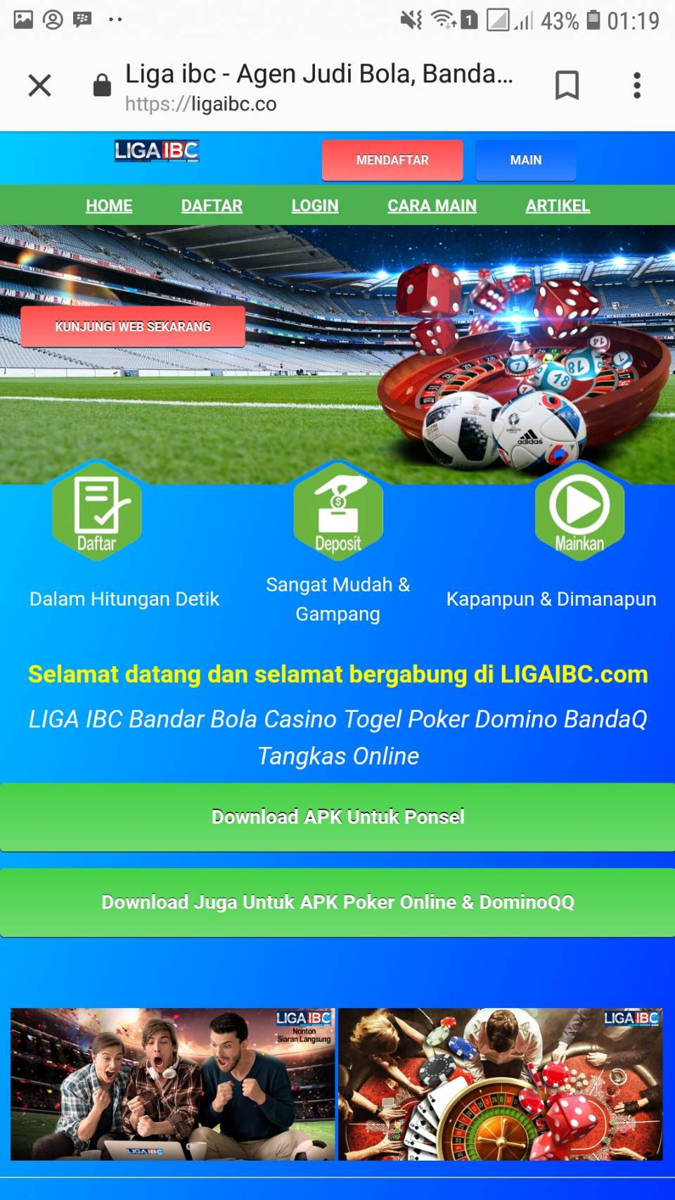 LigaIBC - Situs Judi Bola Online Terbaik