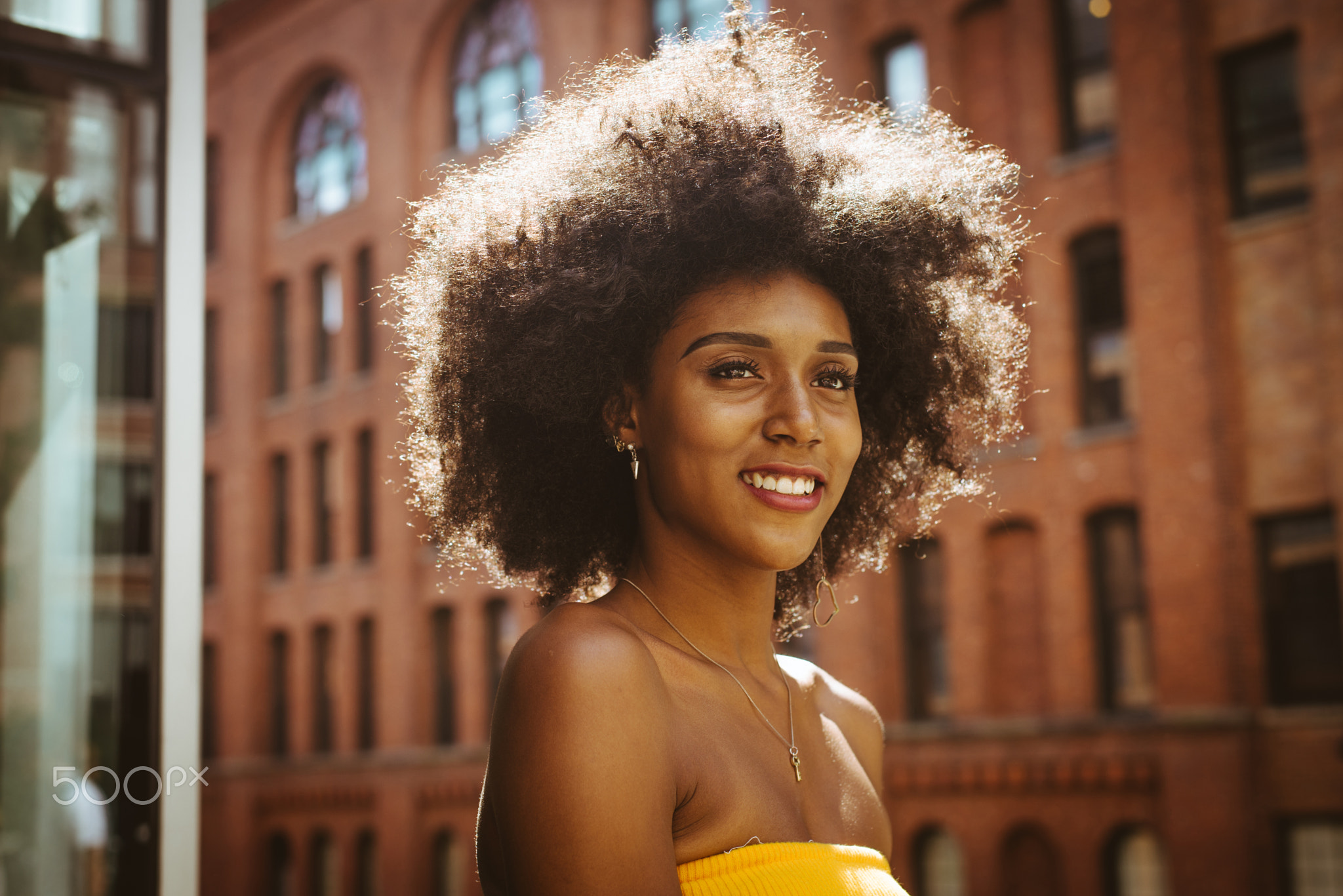 Beautiful woman in New York