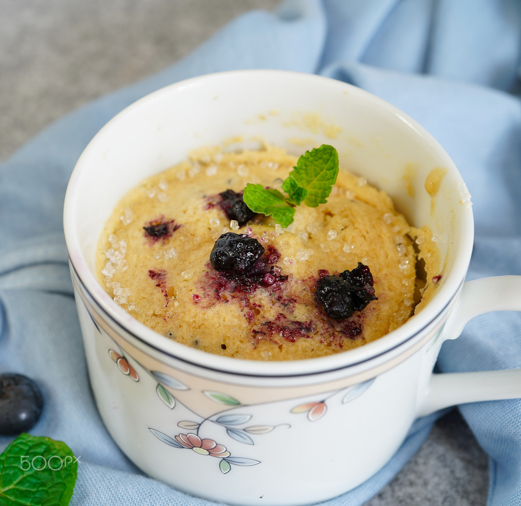 Blueberry mug muffin