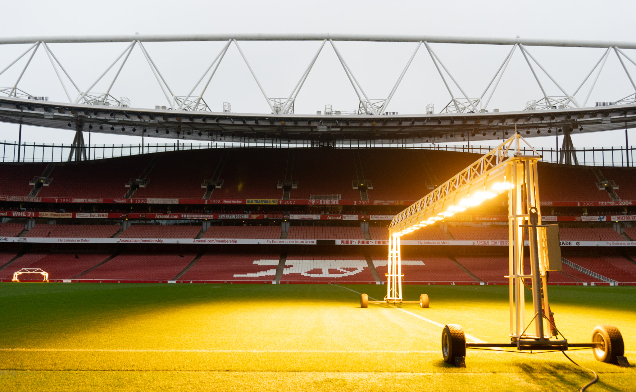 On the pitch of Arsenal FC