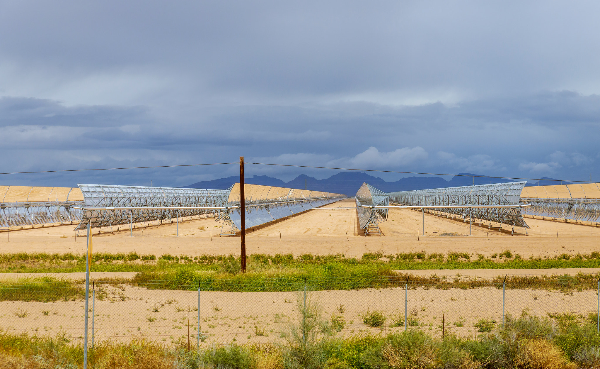 electric station of solar water heating system on Arizona