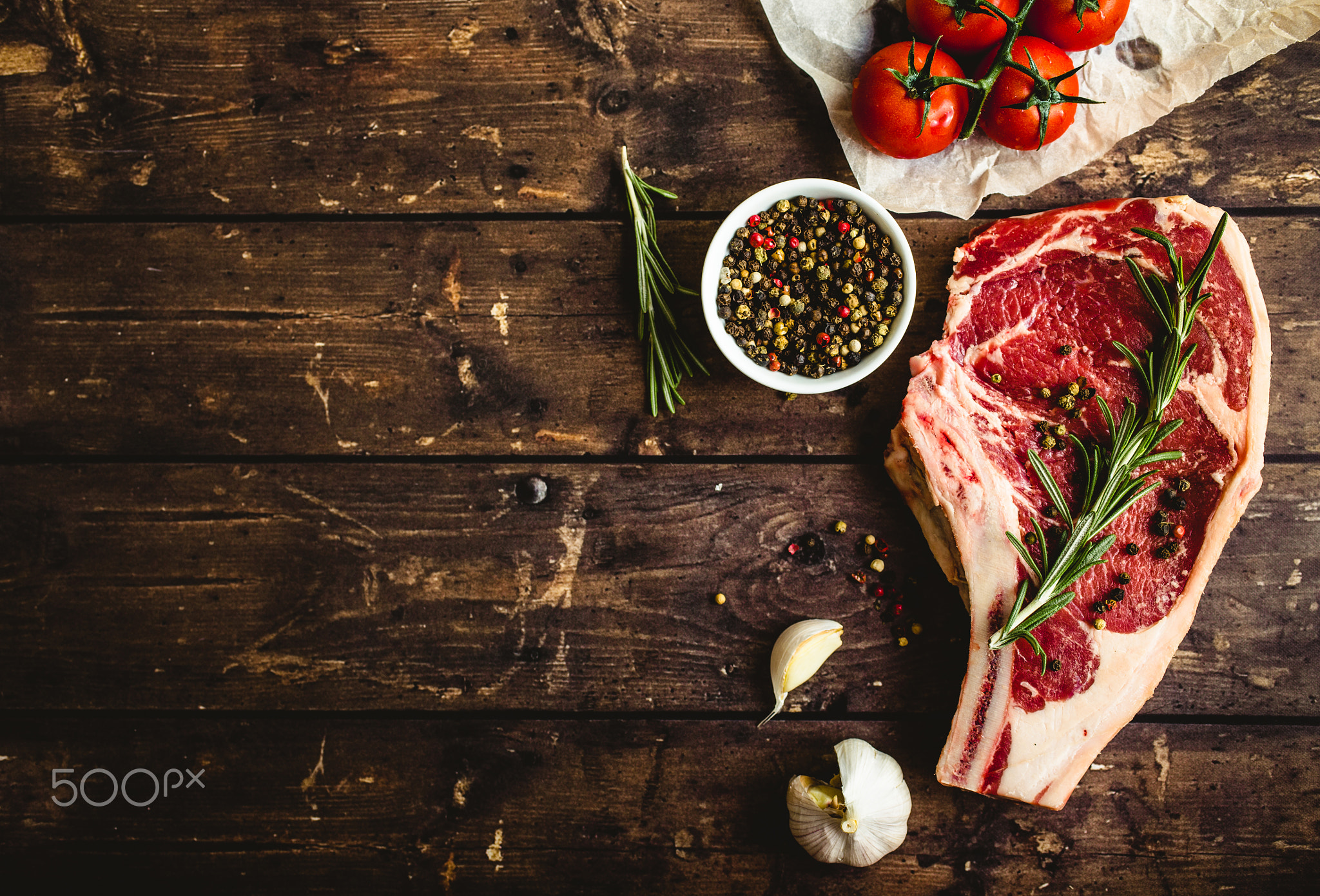 Raw marbled meat steak