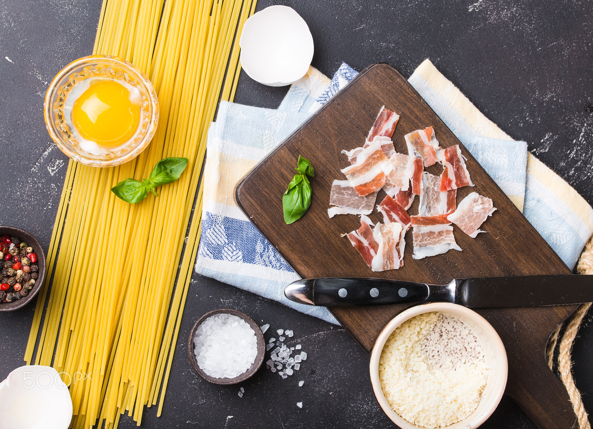 Italian spaghetti carbonara