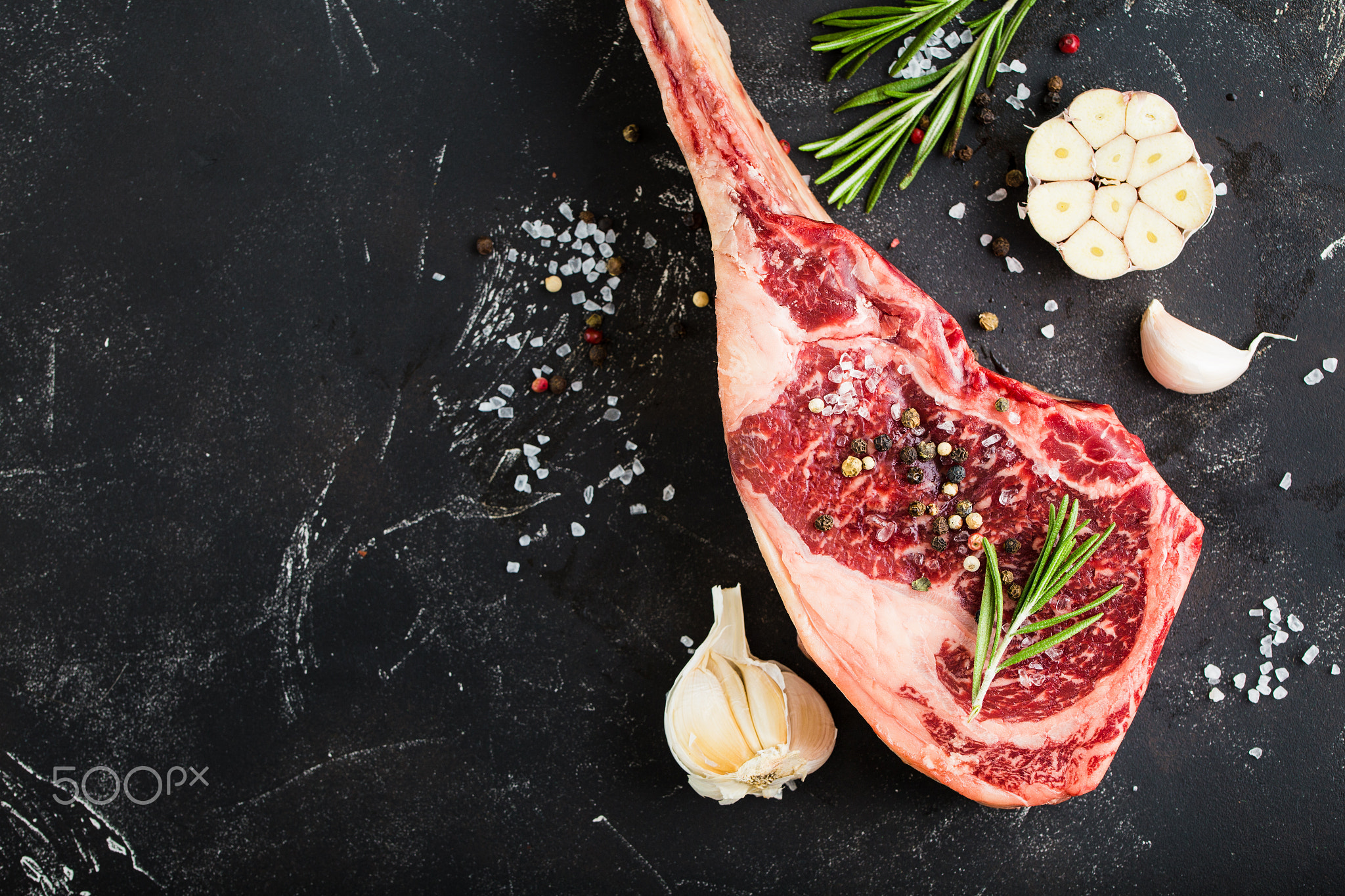 Raw marbled meat steak