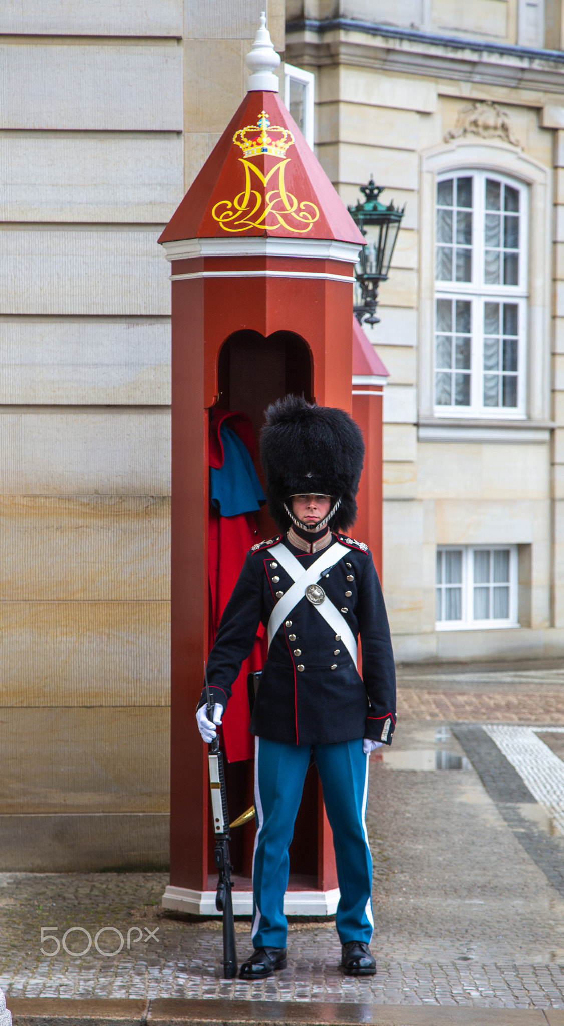 Guard in Amalienborg Palace, Copenhagen.