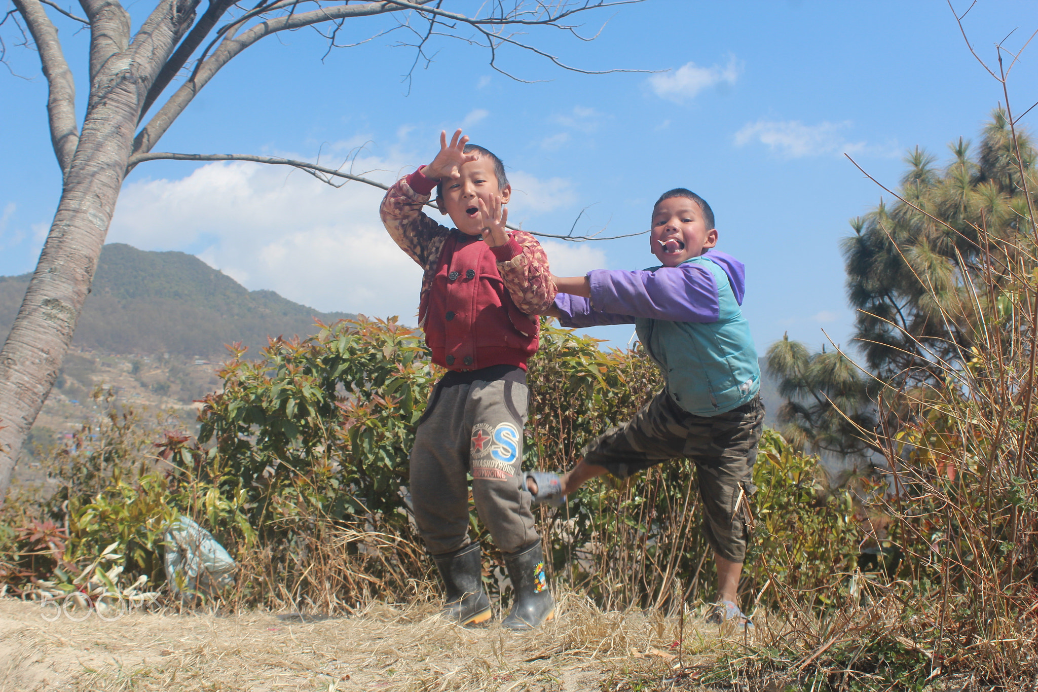 Playing boys in action. :)