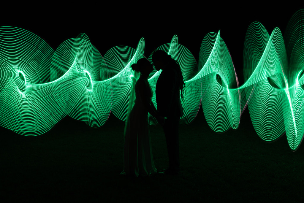 Wedding light paint by Dénes Mészáros on 500px.com