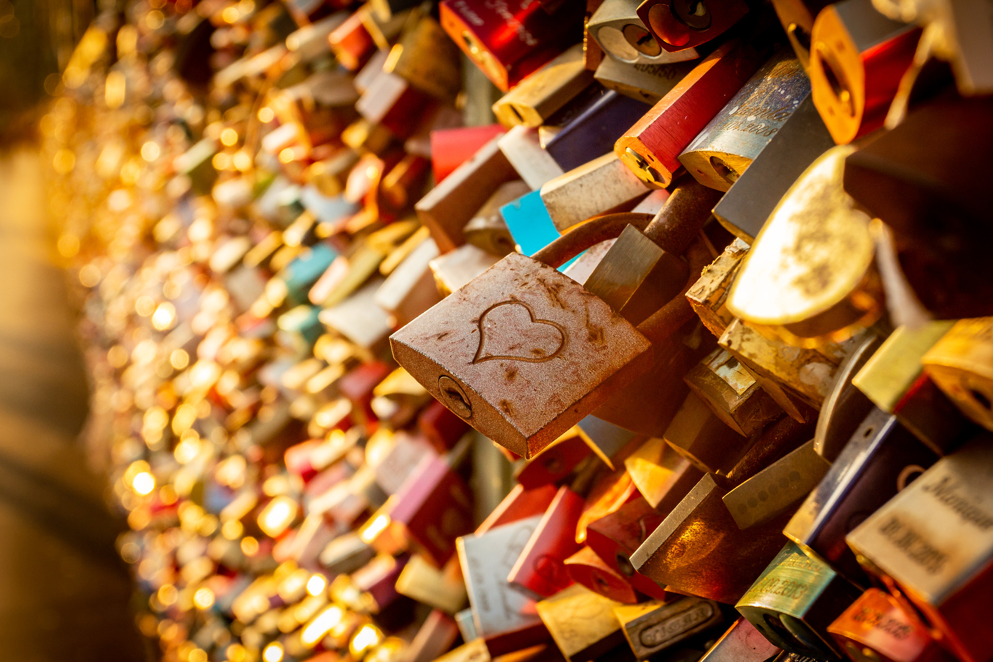 Bridge of lovers in Cologne