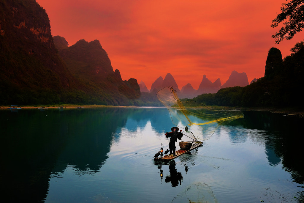 Cormorant fisherman at the Li river by Stefan Schnöpf on 500px.com