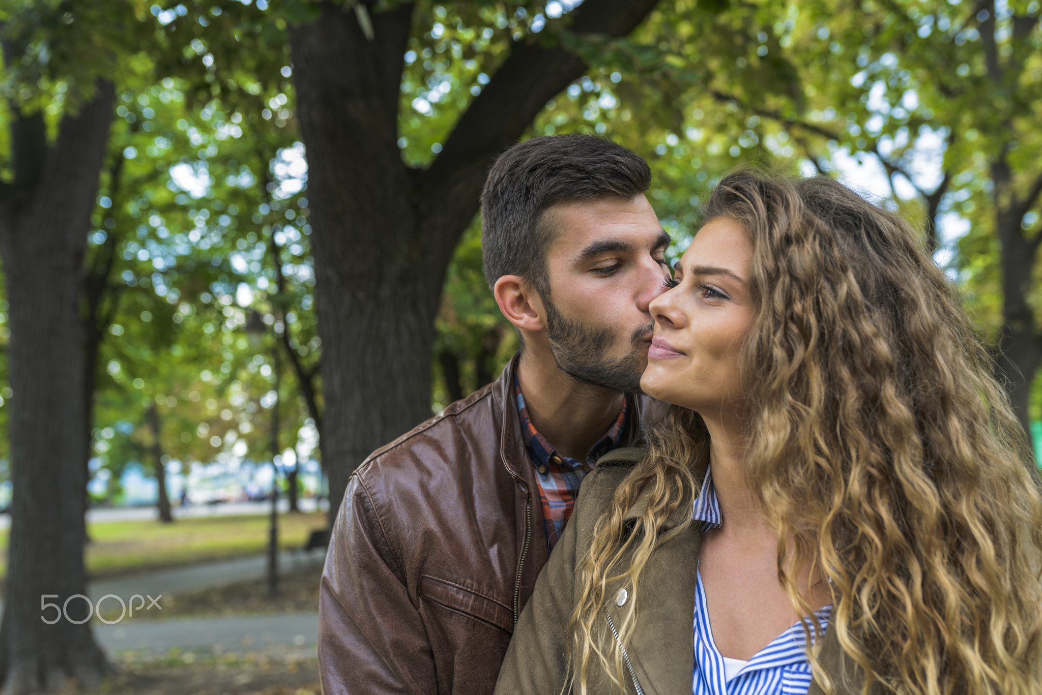 Handsome man is in love with his attractive girlfriend