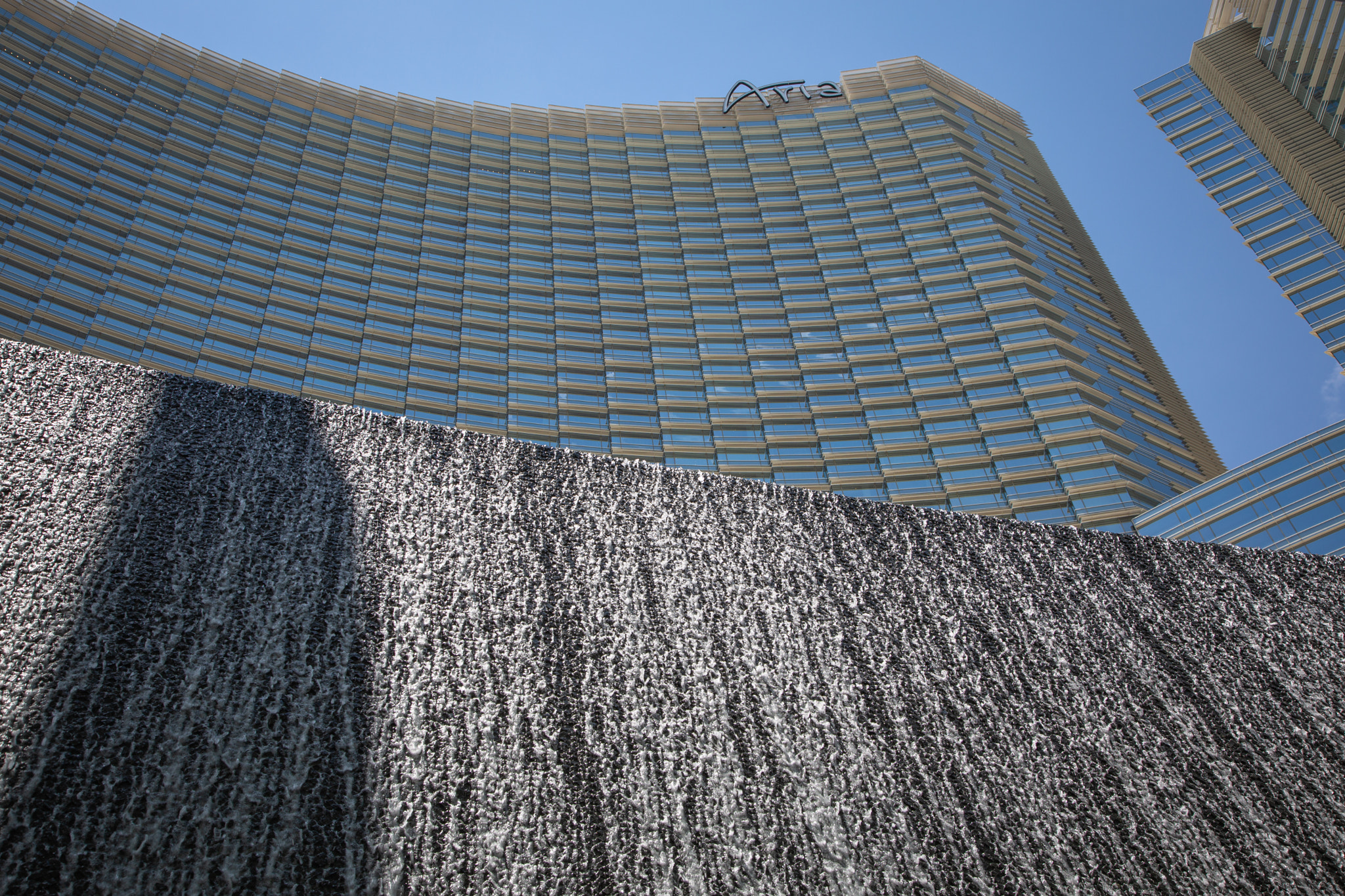 Waterfall in Aria Resort and Casino, Las Vegas