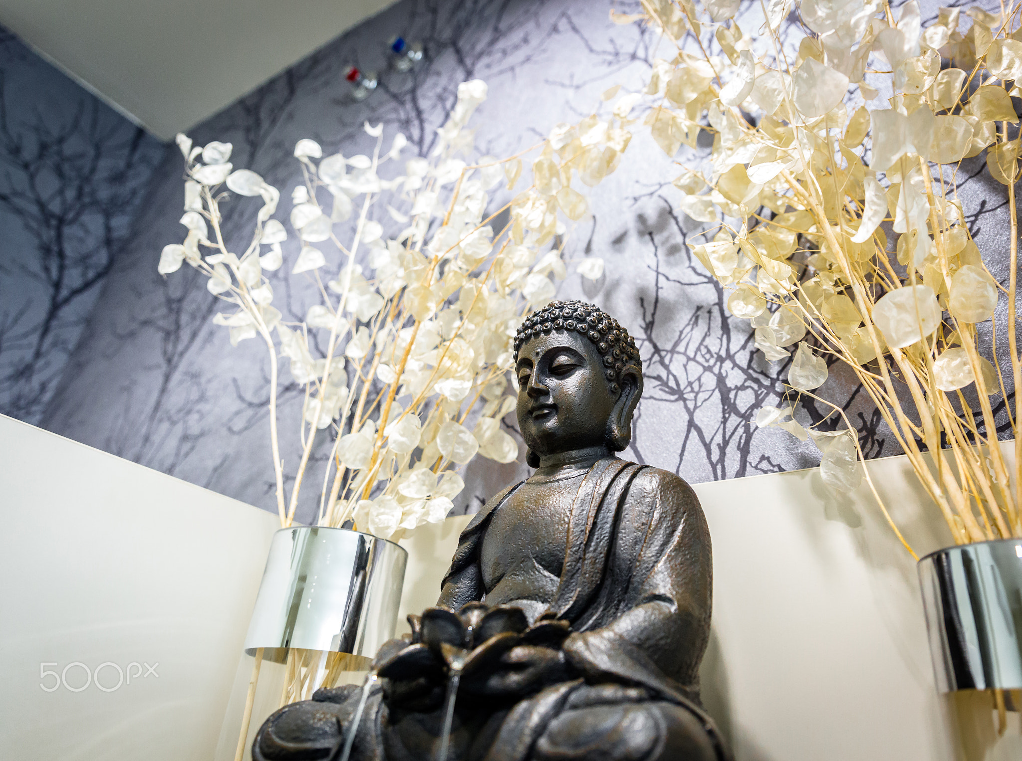 Buddha statue, at a center of alternative therapies