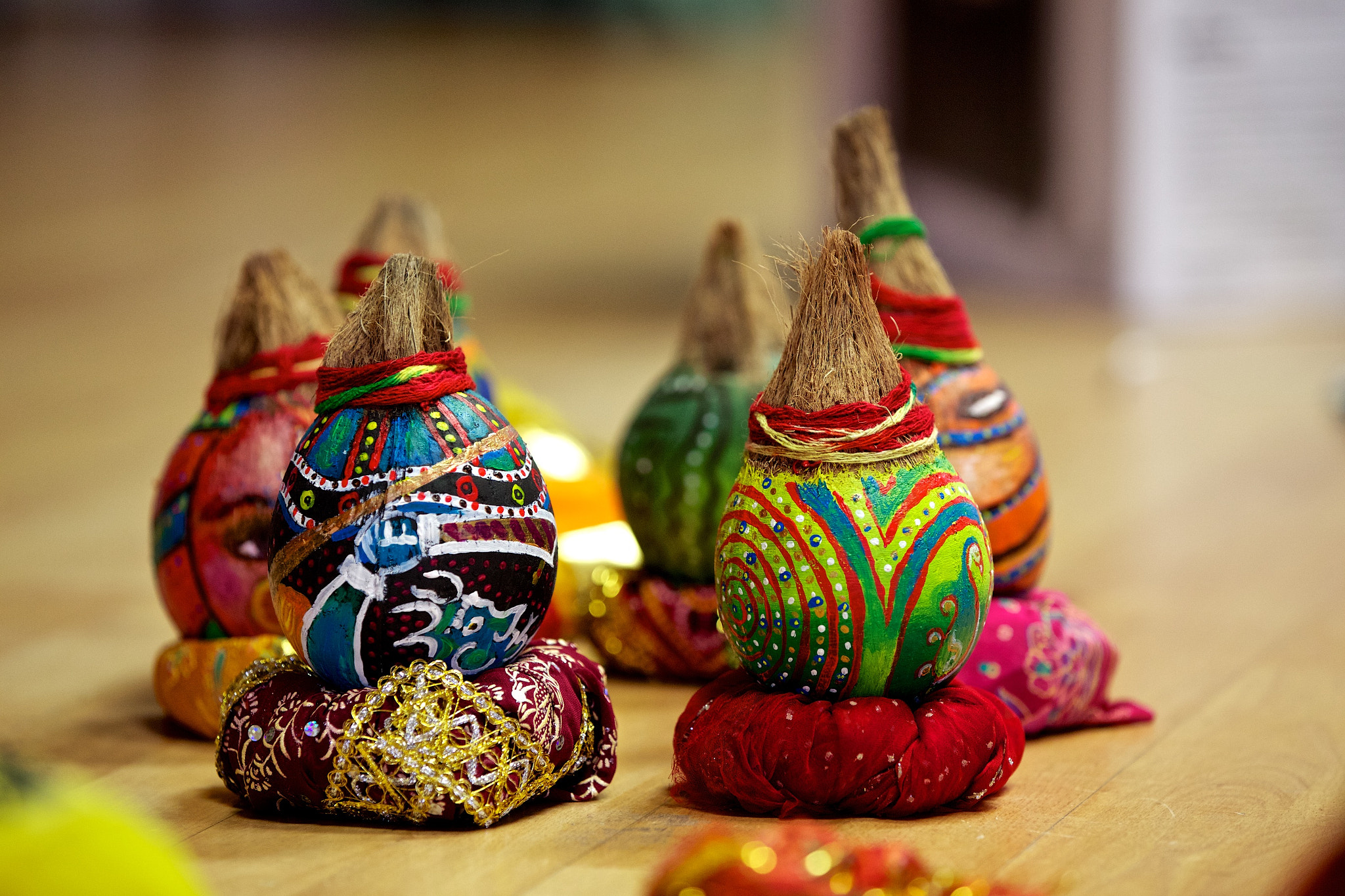 Beautifully decorated coconuts from PratibhaMistry.com