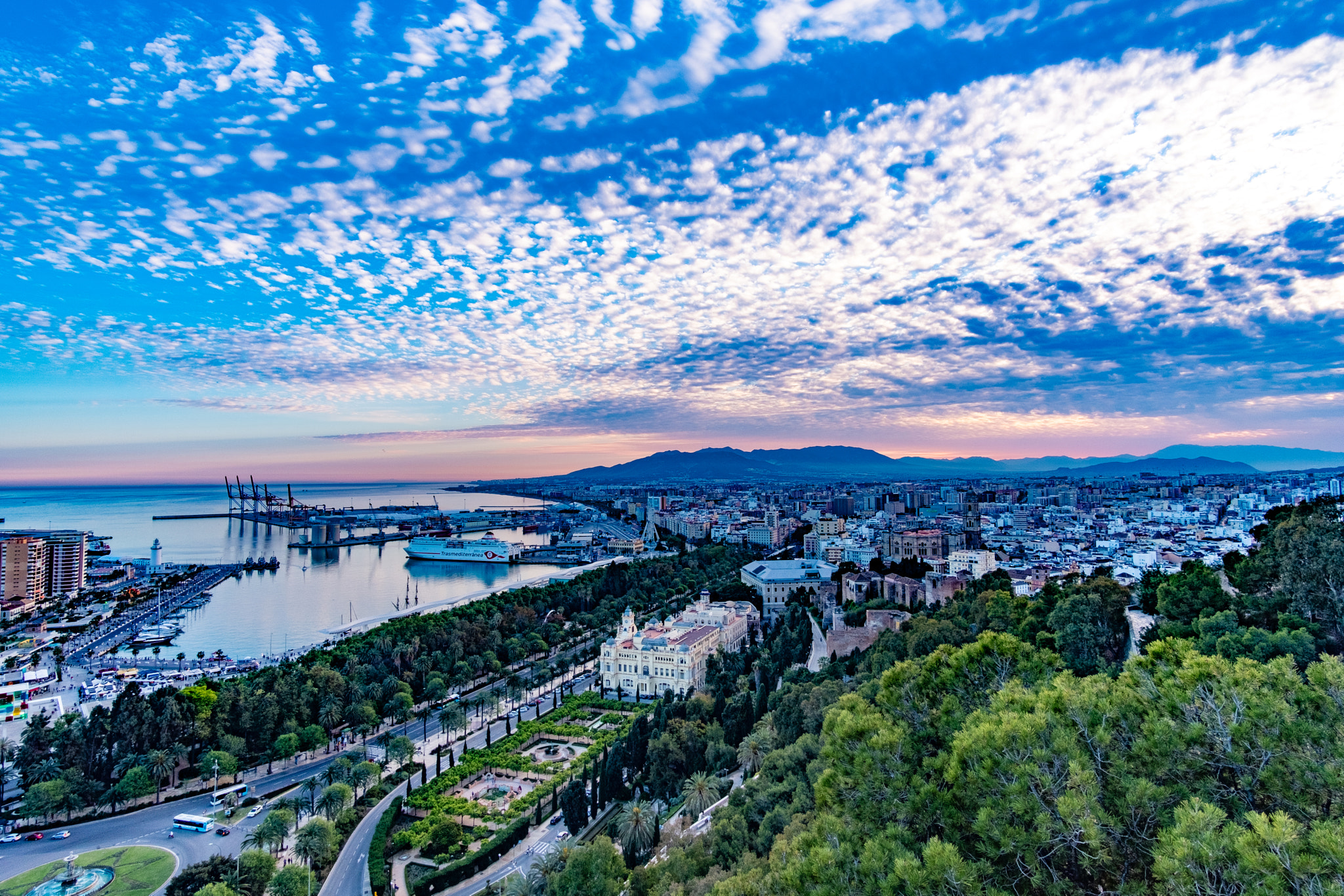 Sunset in Málaga