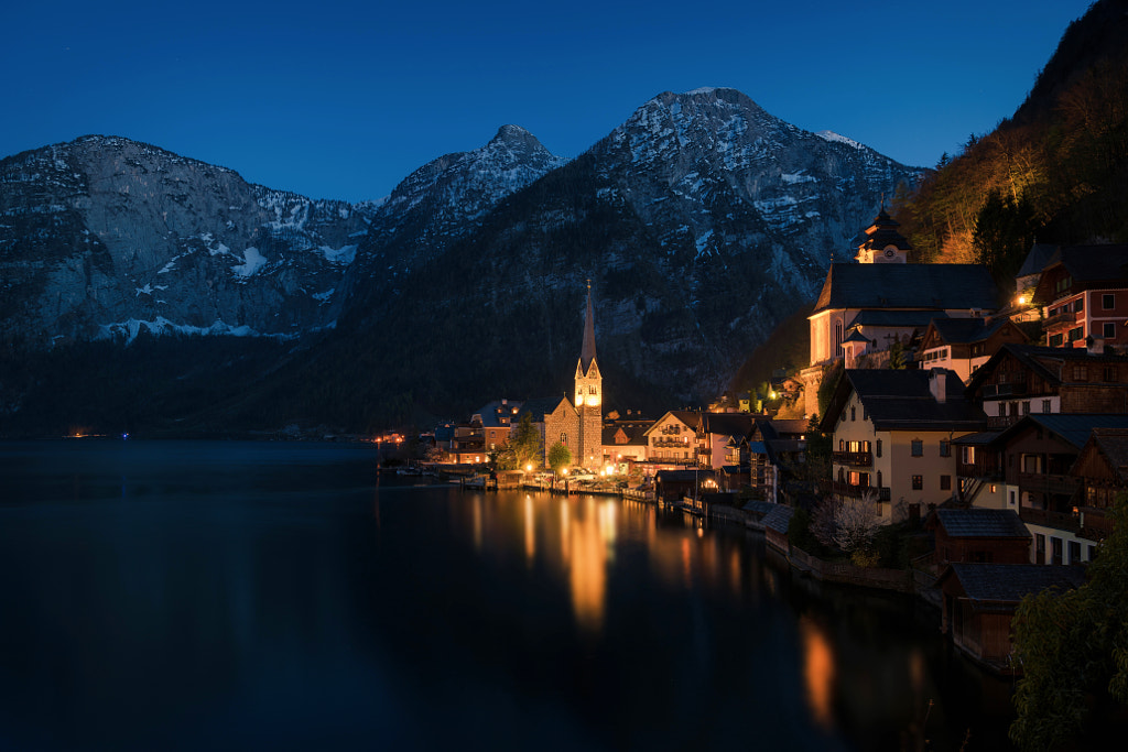 Hallstatt at blue hour by David Dai on 500px.com