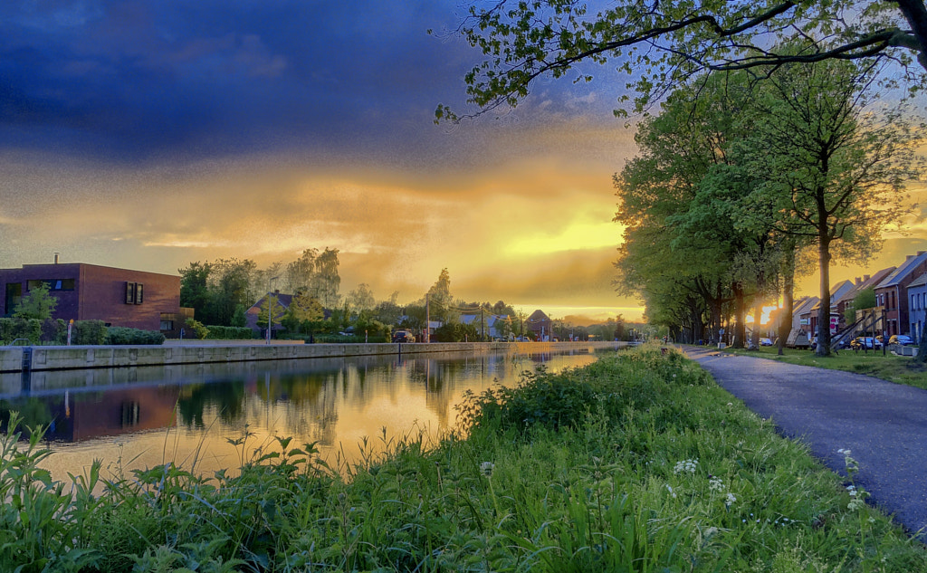Gold and blue sunset by Bjorn Beheydt on 500px.com