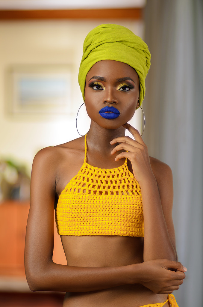 Girl in yellow bikini and green head wrap by Eclectic Snapshots on 500px.com
