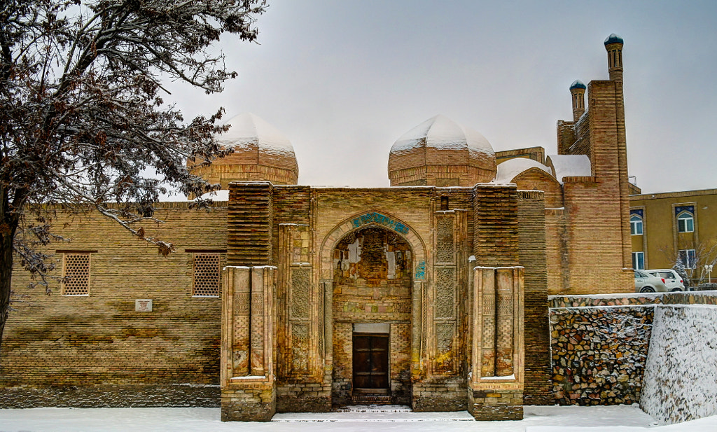 Winter view to Magoki Attari mosque in Bukhara, Uzbekistan by sergey Mayorov on 500px.com
