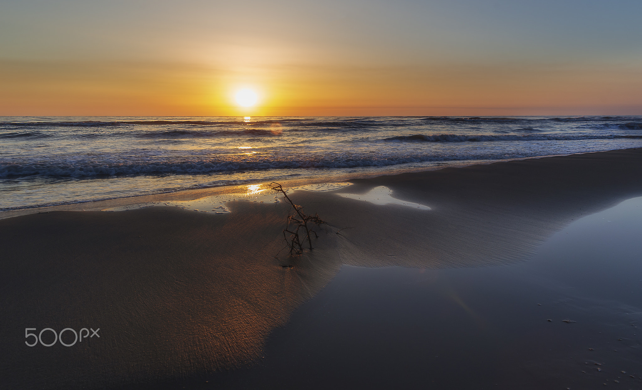 Sunrise on the sea coast