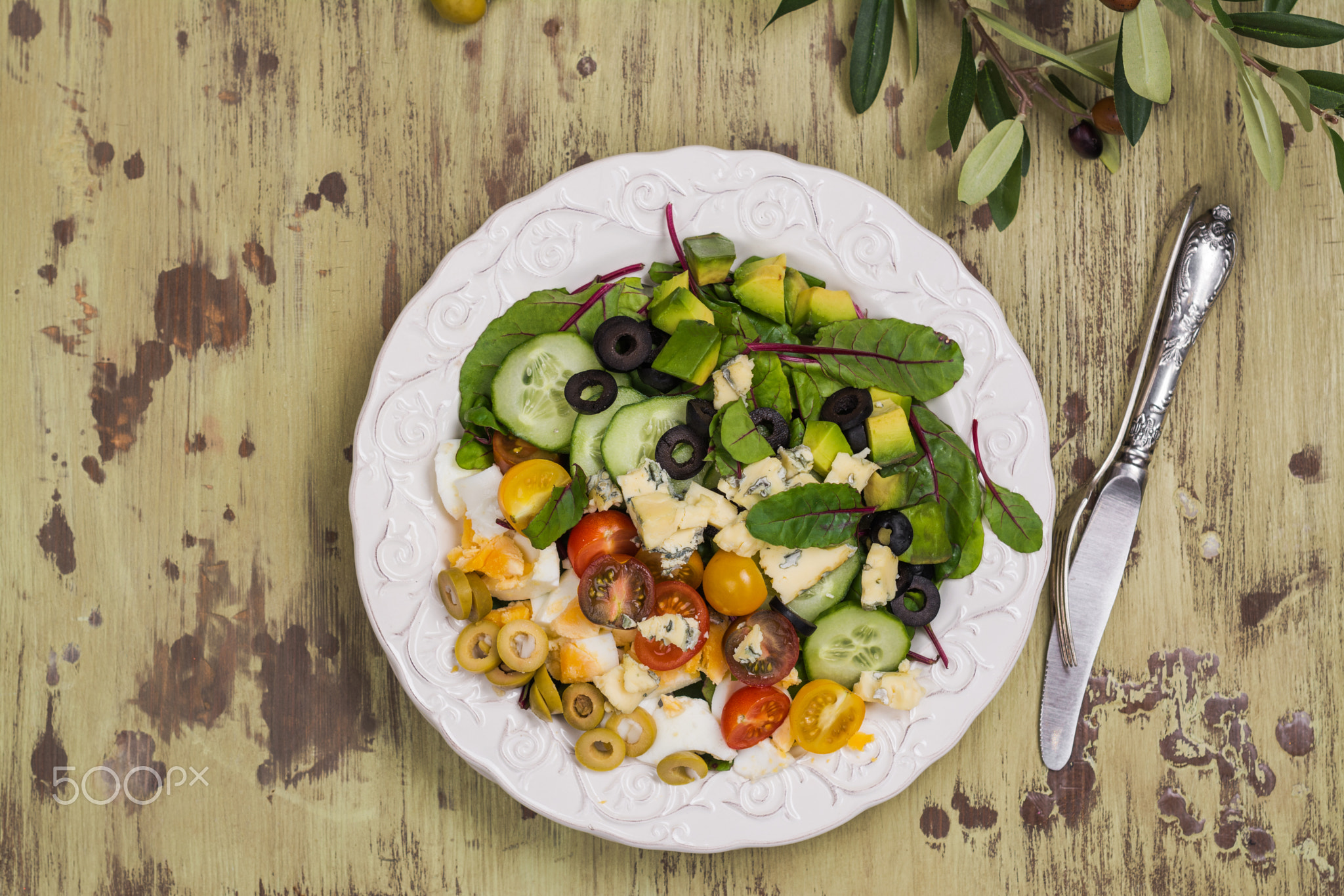 Delicious homemade cobb salad