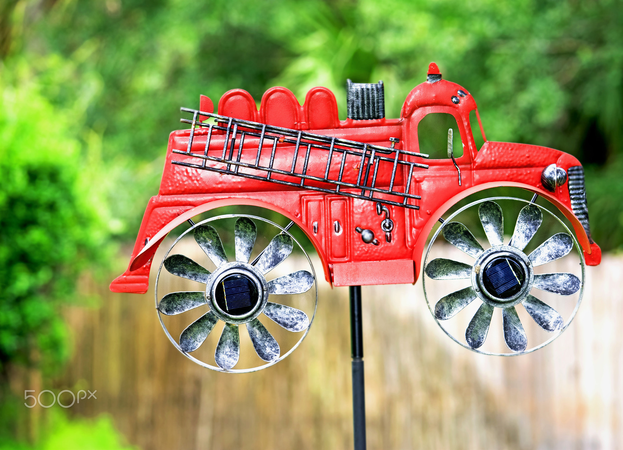 Fire Truck Solar Windmill