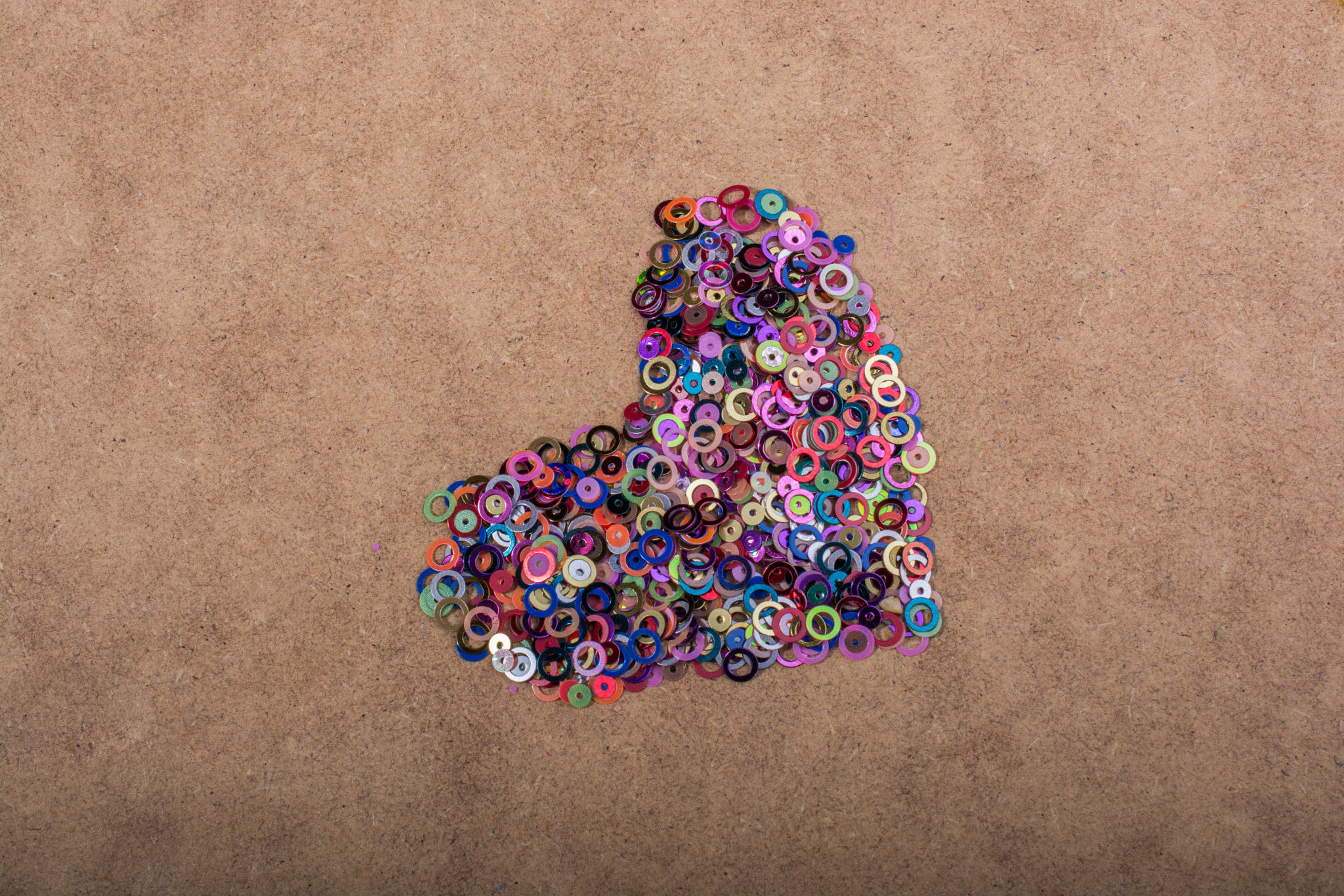 Heart shaped colorful decorative objects