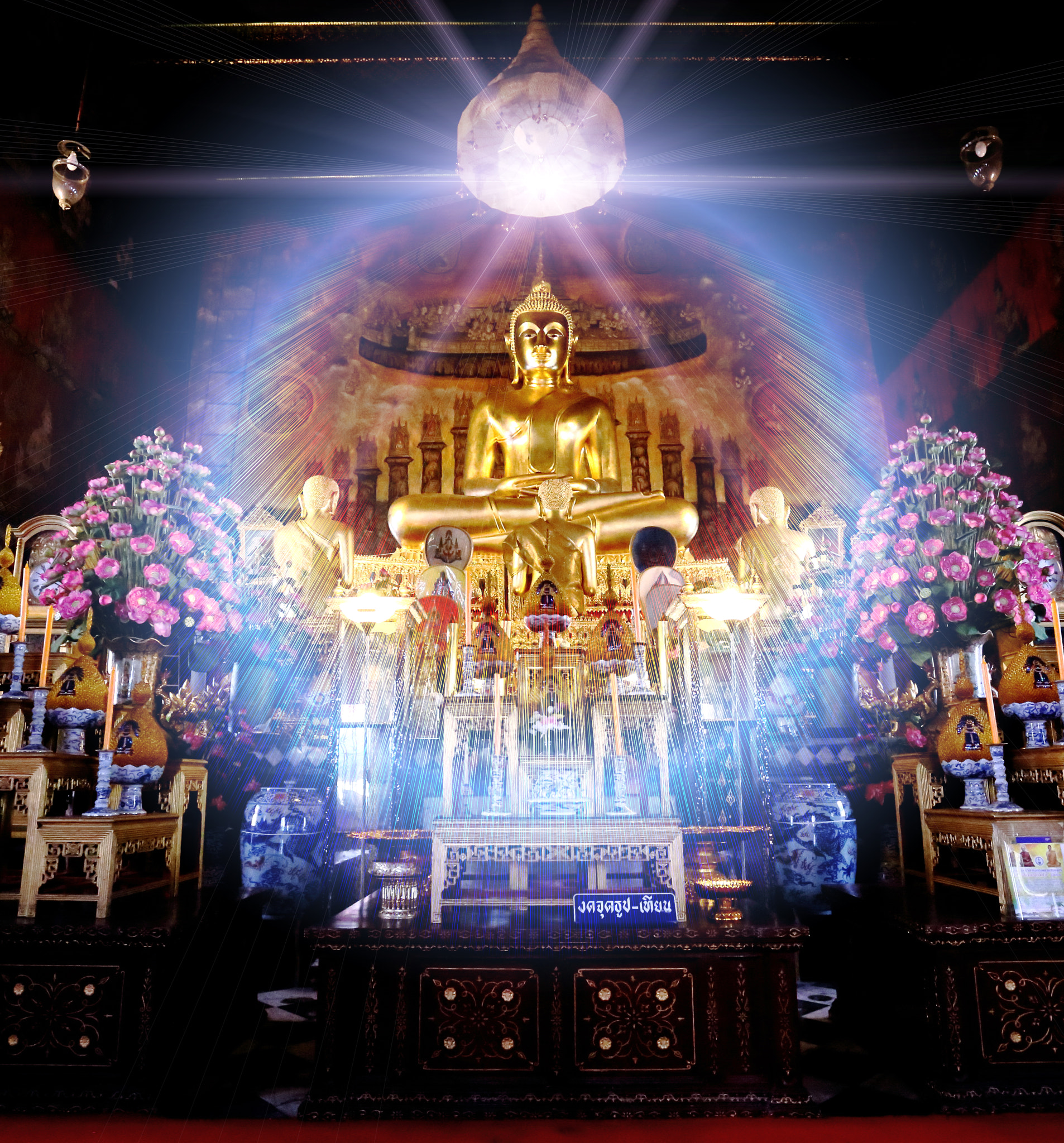 Principle Buddha image in a temple