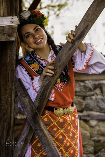 folklor 드레스와 portraite