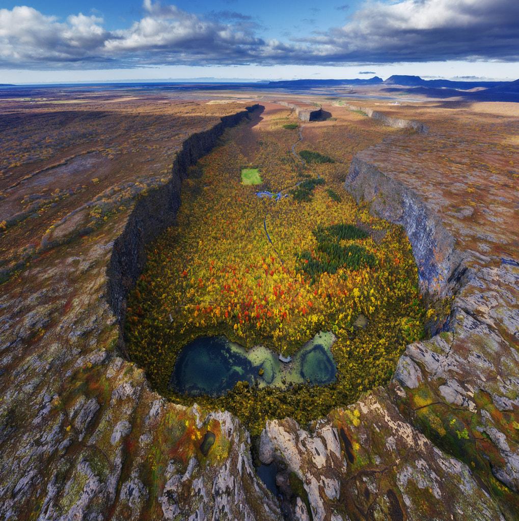 Aerial View of Ásbyrgi by Iurie Belegurschi on 500px.com