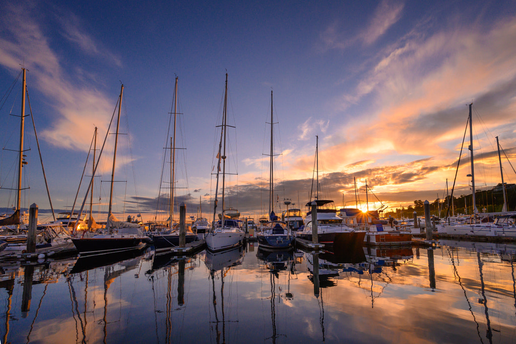 Sunset - Elliott Bay Marina, Seattle by Dale Johnson / 500px