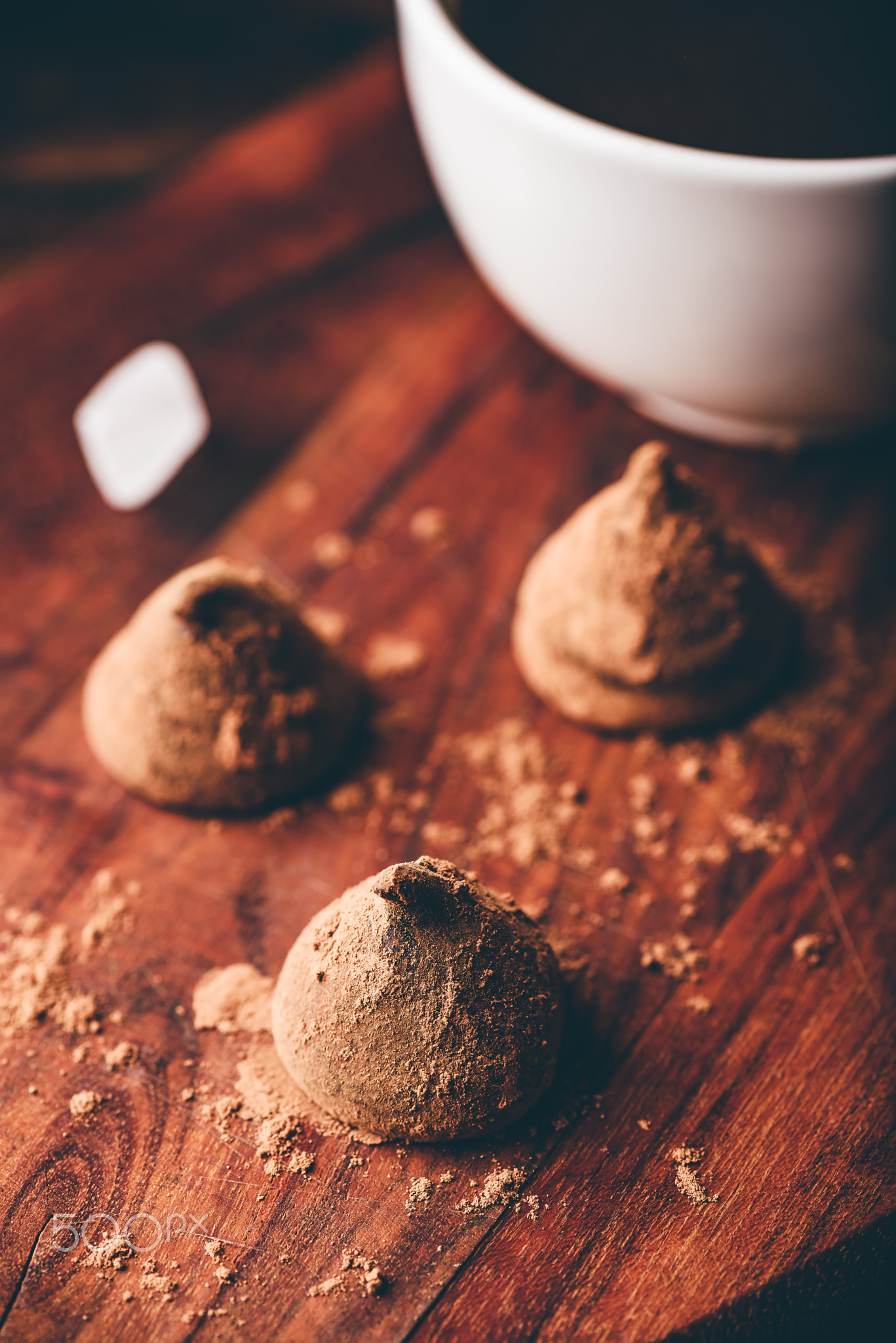 Homemade chocolate truffles