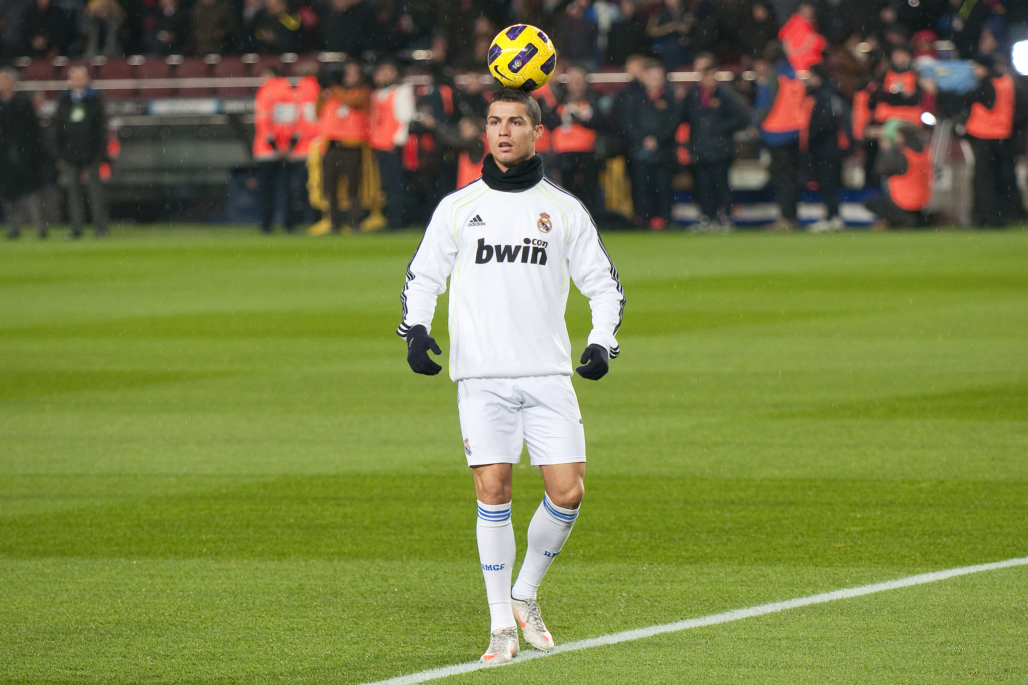 Cristiano Ronaldo plays with the ball